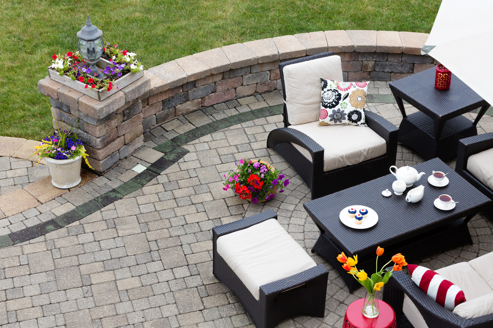 Brick paved patio by carlos pools and landscaping